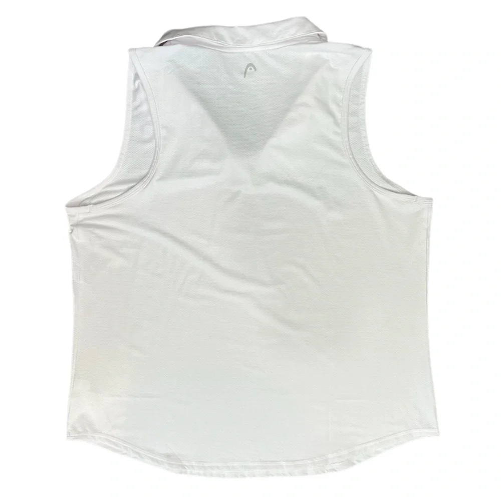 🌸2/$12🌸 Head Sleeveless Collared Shirt White Size XL - Picture 3 of 8